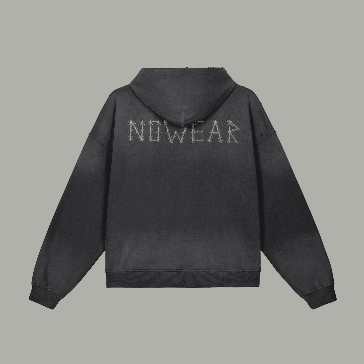 NOWEAR Barbed Wire distressed Hoodie