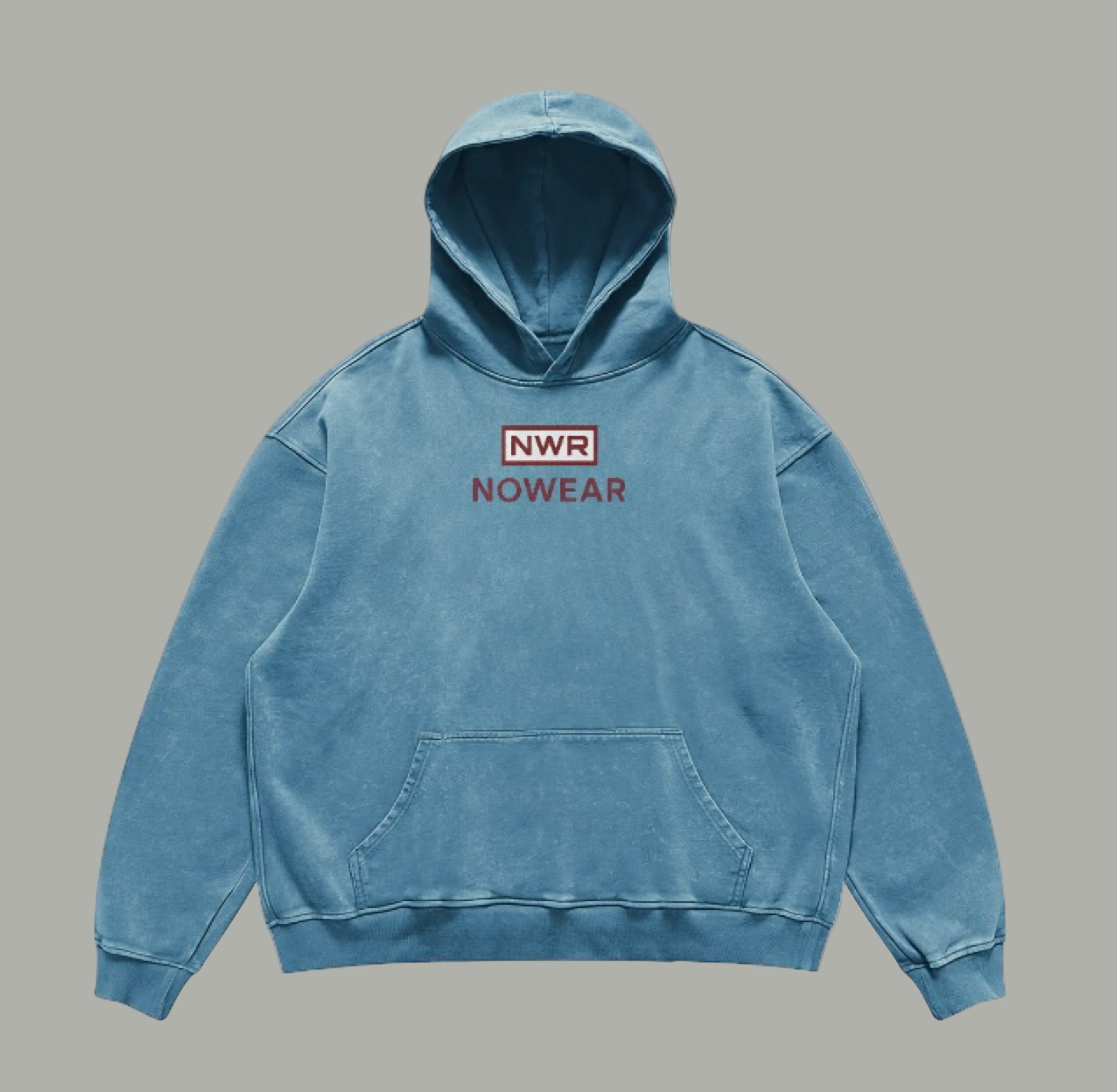NOWEAR NWR Logo Washed Hoodie