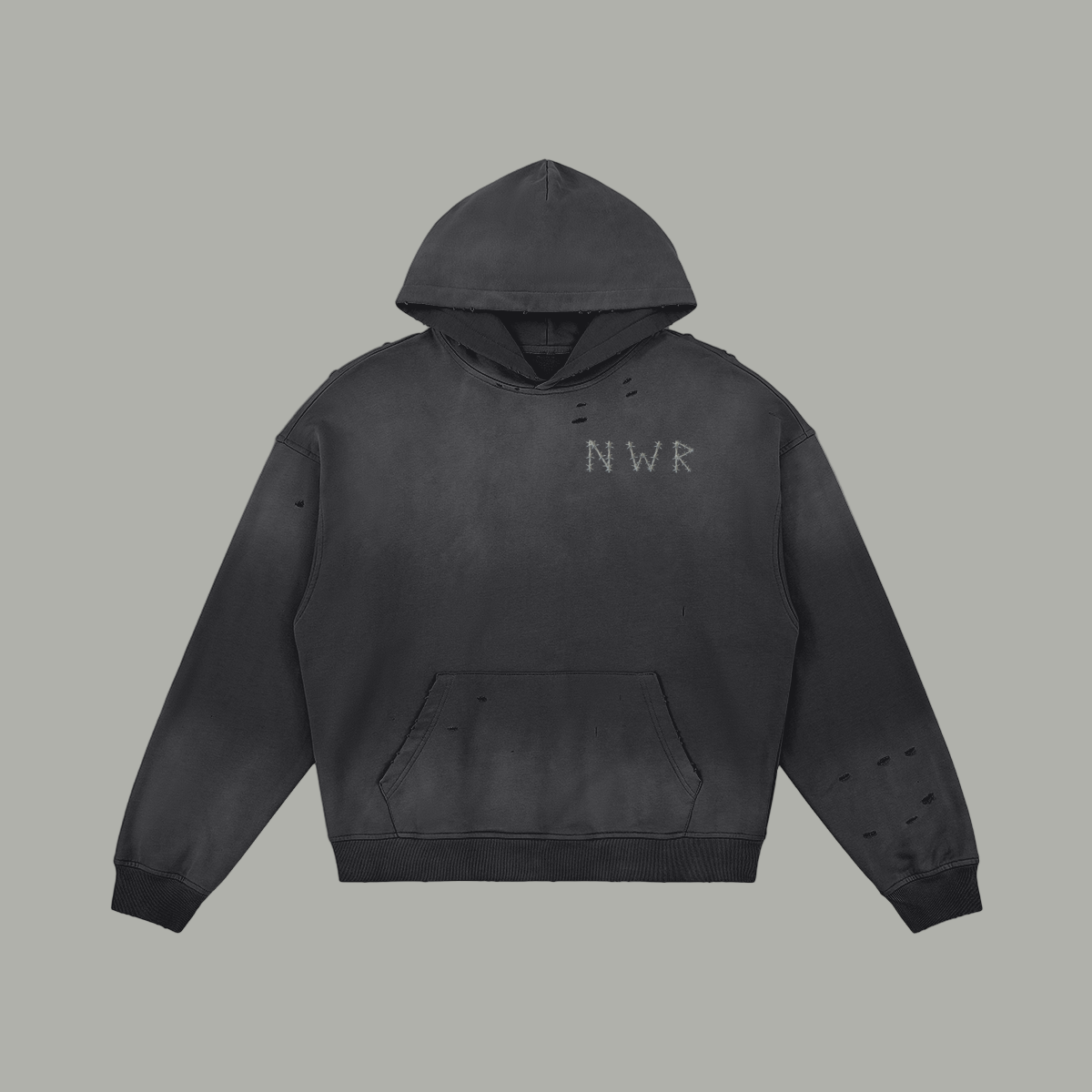 NOWEAR Barbed Wire distressed Hoodie