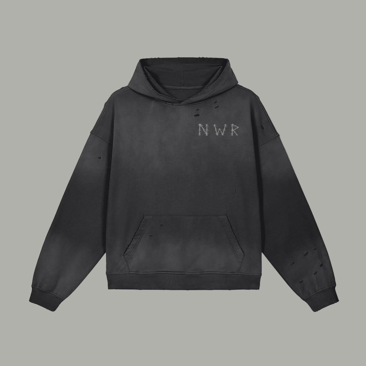 NOWEAR Barbed Wire distressed Hoodie